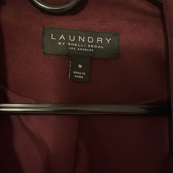 LAUNDRY maroon suede jacket - Picture 3 of 7